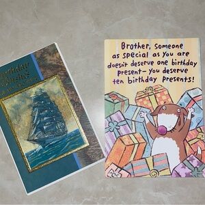 2 Happy Birthday Brother Cards